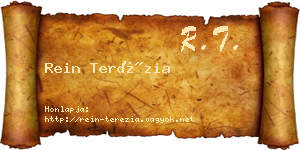 Rein Terézia névjegykártya