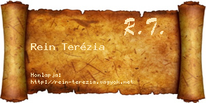 Rein Terézia névjegykártya